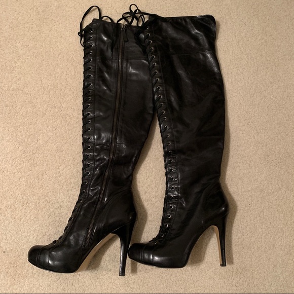 Nine West Shoes - Over the knee lace up boots